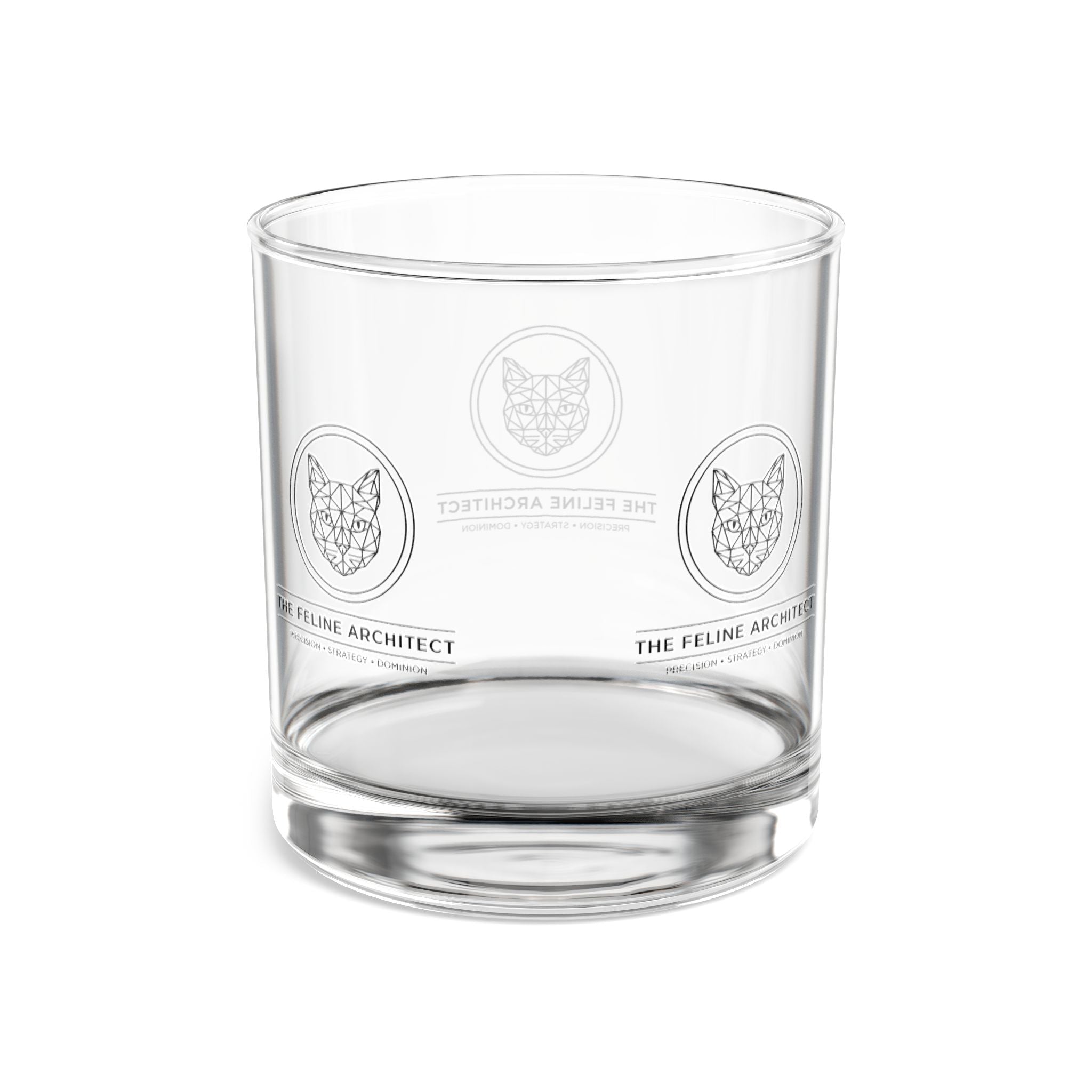 The Feline Architect Rocks Glass | CatFather Universe | Strategic Edition (10oz)