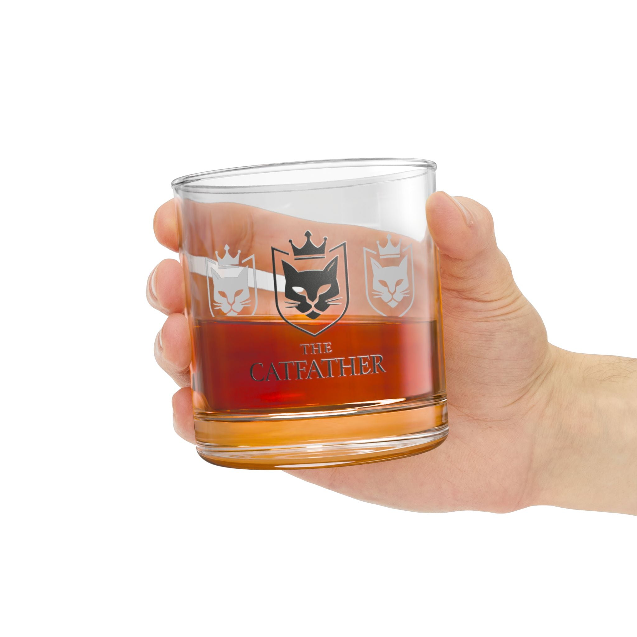 The CatFather Crystal Glass | Mafia Bar Edition | Premium Engraved Luxury Drinkware