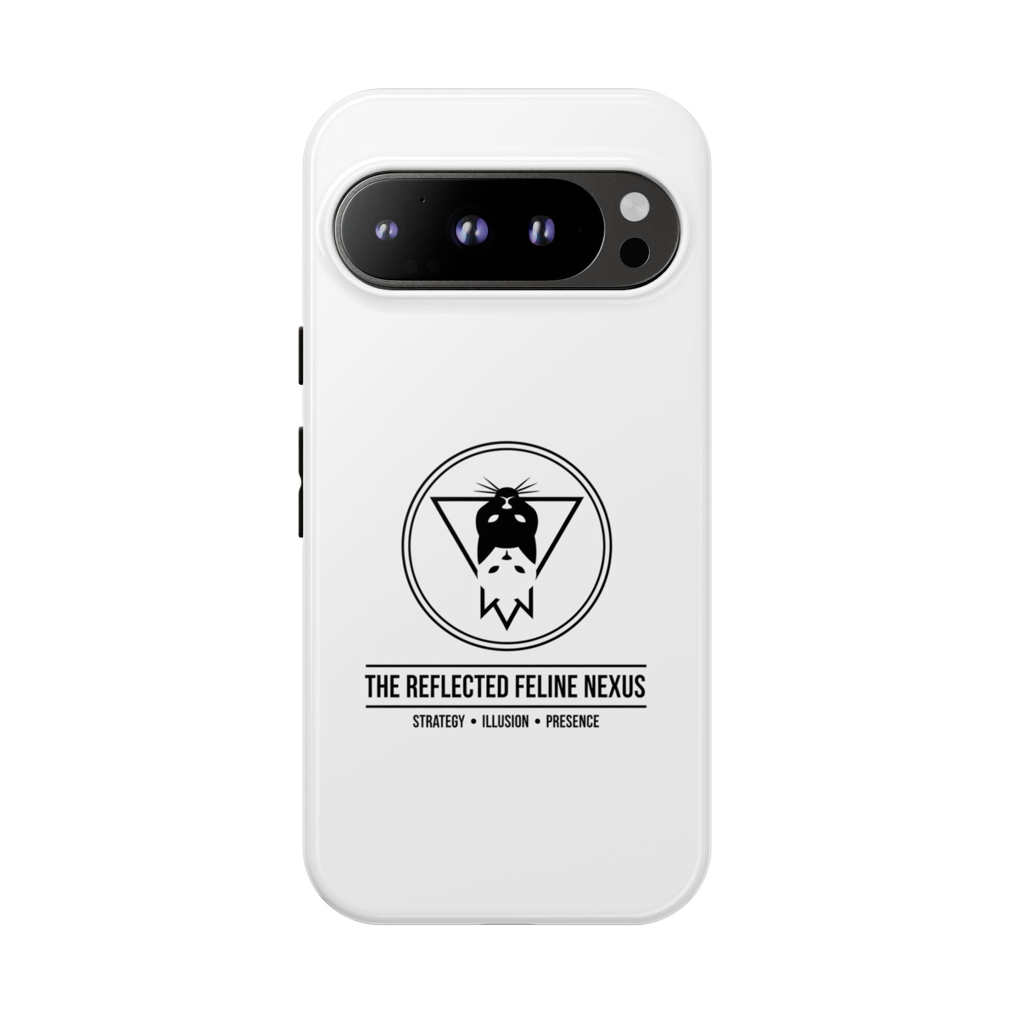 The Reflected Feline Nexus – Luxury Phone Case | The CatFather Collection