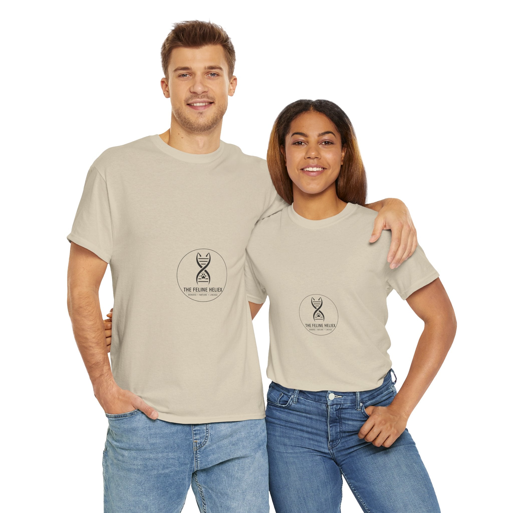 The Feline Heliex – DNA of Legacy Unisex Heavy Cotton Tee | The CatFather Genetic Division
