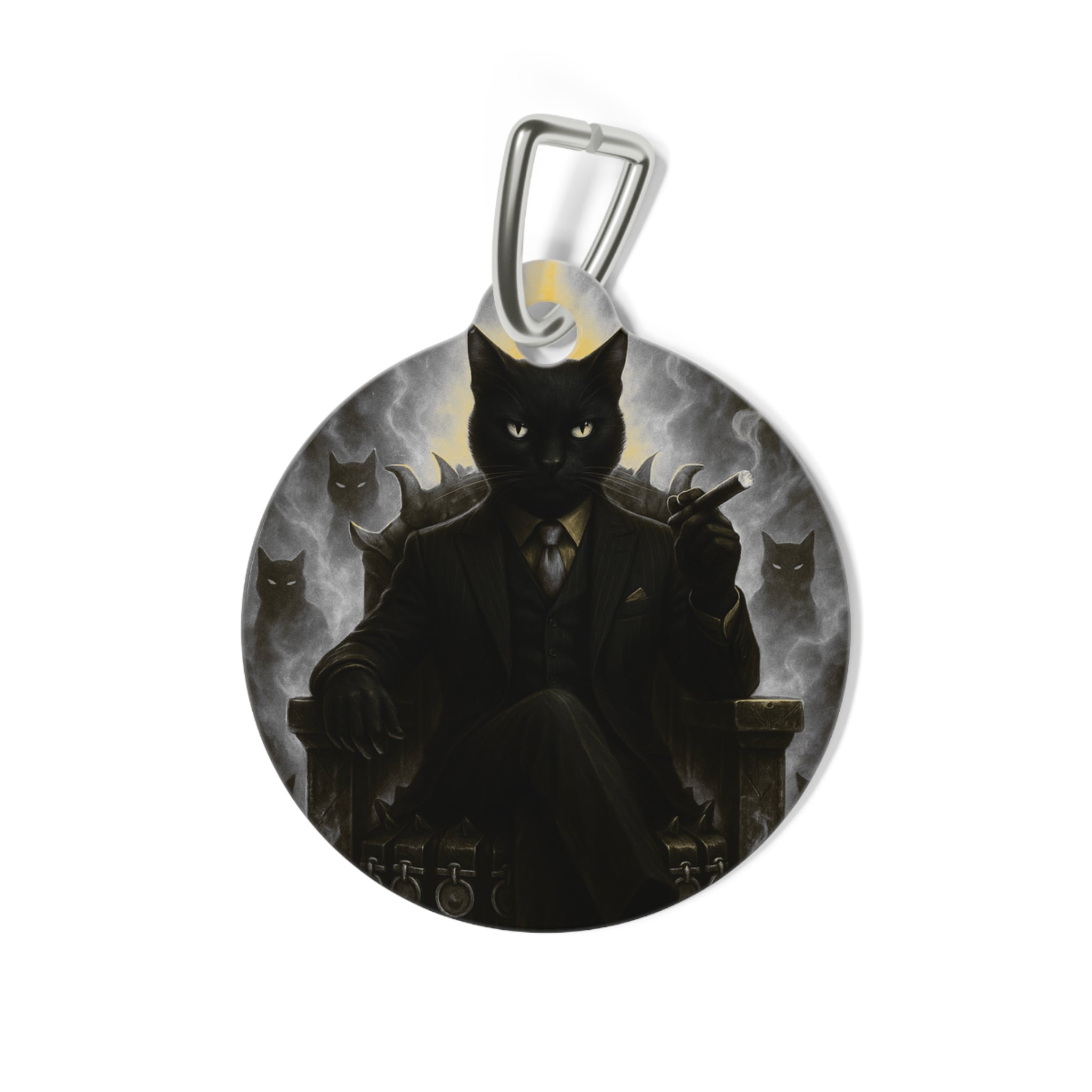The CatFather™ “Throne of Shadows” Personalized Cinematic Tag | Dual-Side Edition
