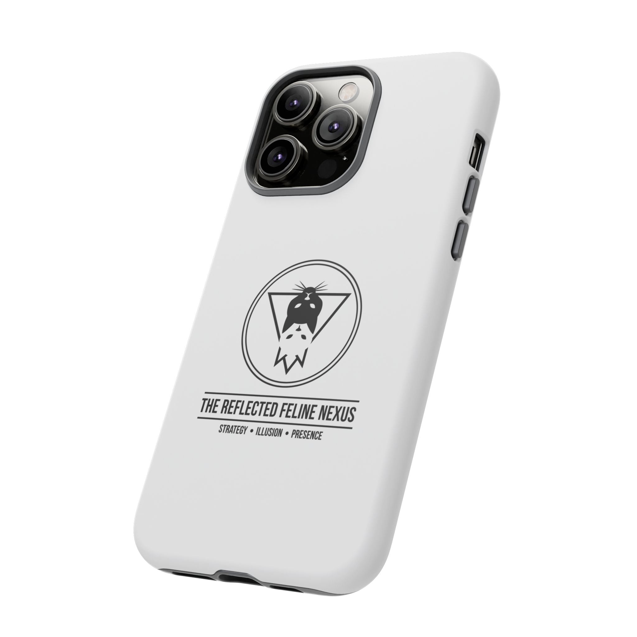 The Reflected Feline Nexus – Luxury Phone Case | The CatFather Collection