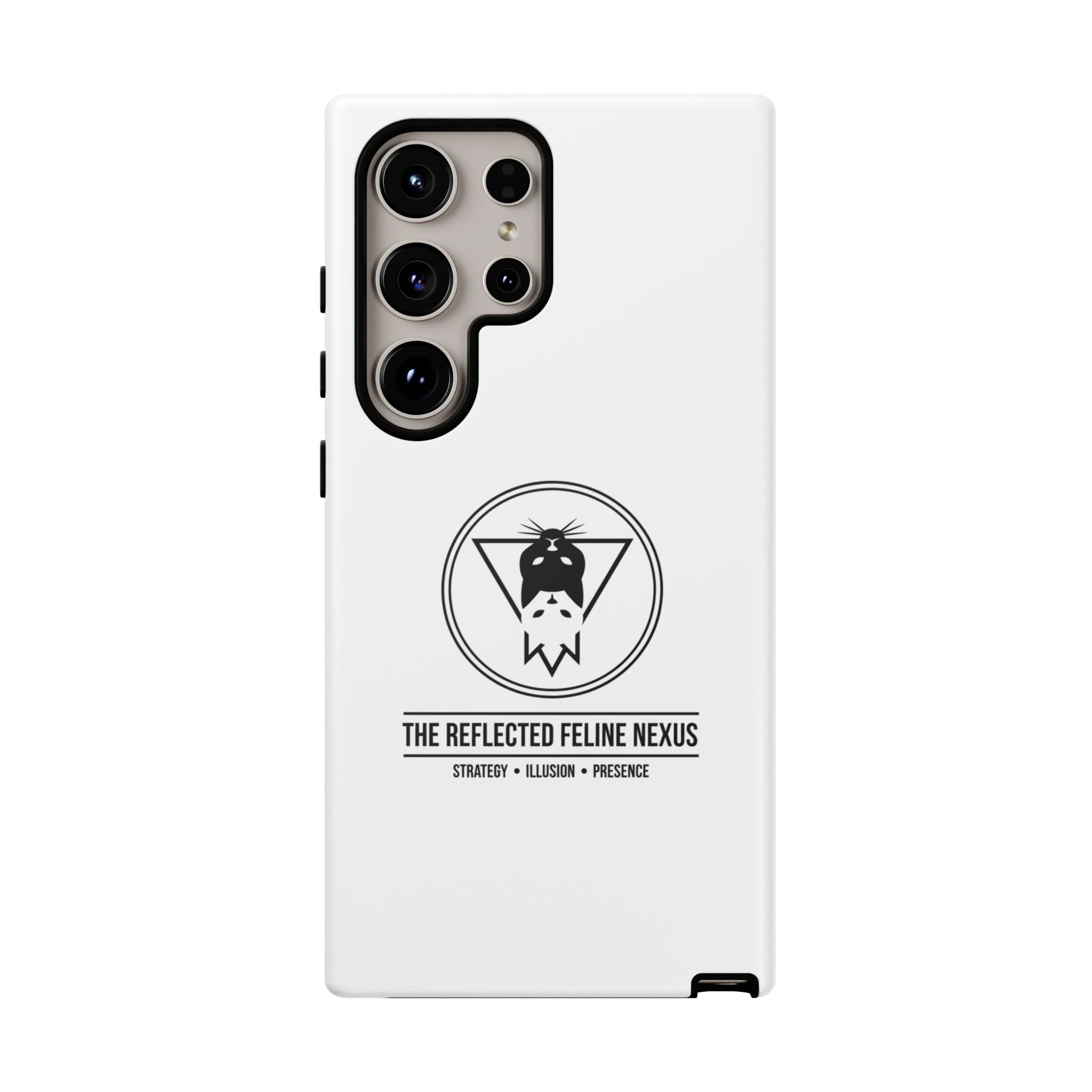 The Reflected Feline Nexus – Luxury Phone Case | The CatFather Collection