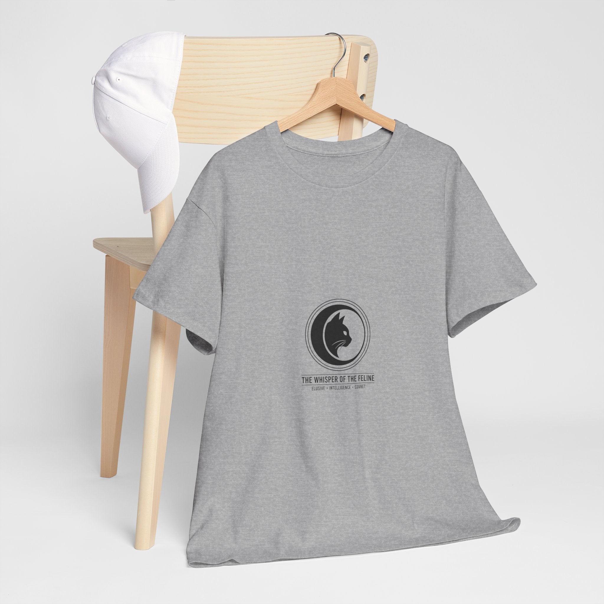 The Whisper of the Feline – Premium Cotton T-Shirt | The CatFather Edition