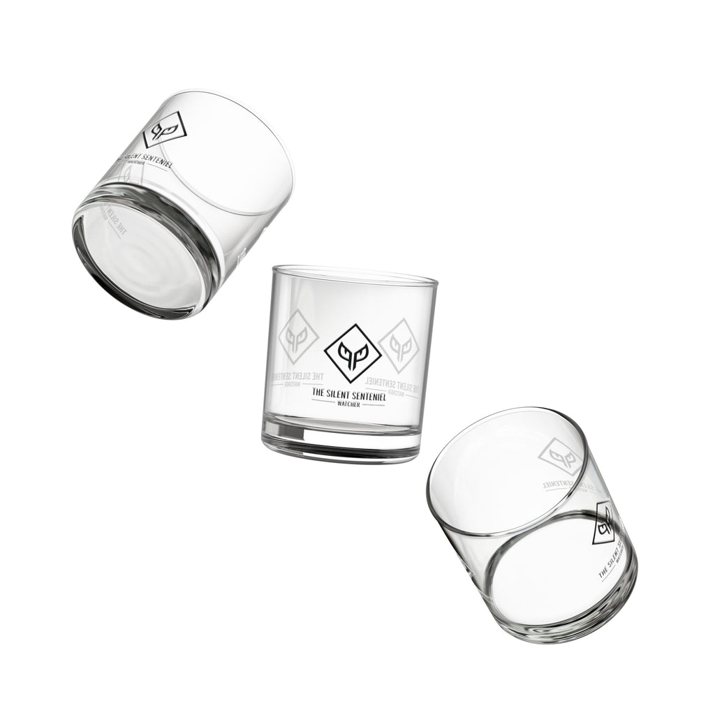 The Silent Sentinel – Engraved Rocks Glass | The CatFather Sentinel Division