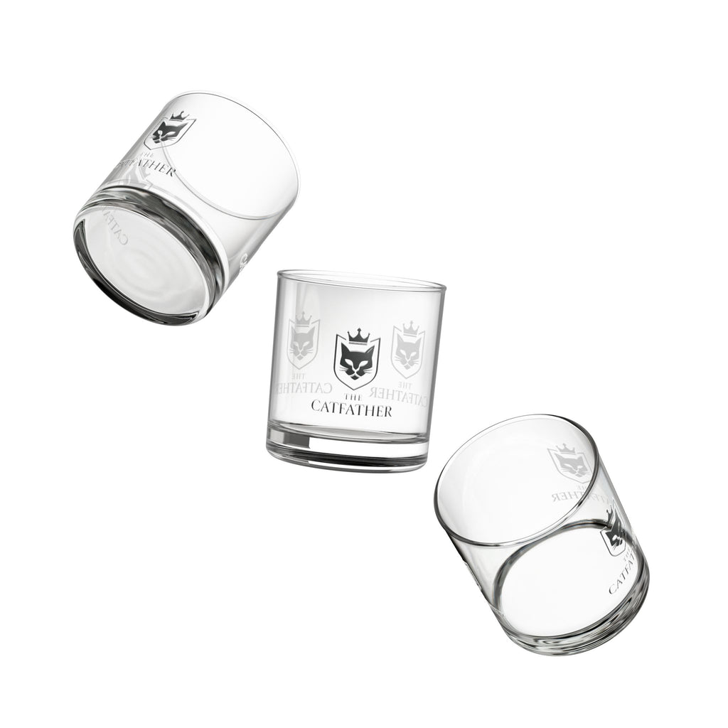 The CatFather Crystal Glass | Mafia Bar Edition | Premium Engraved Luxury Drinkware