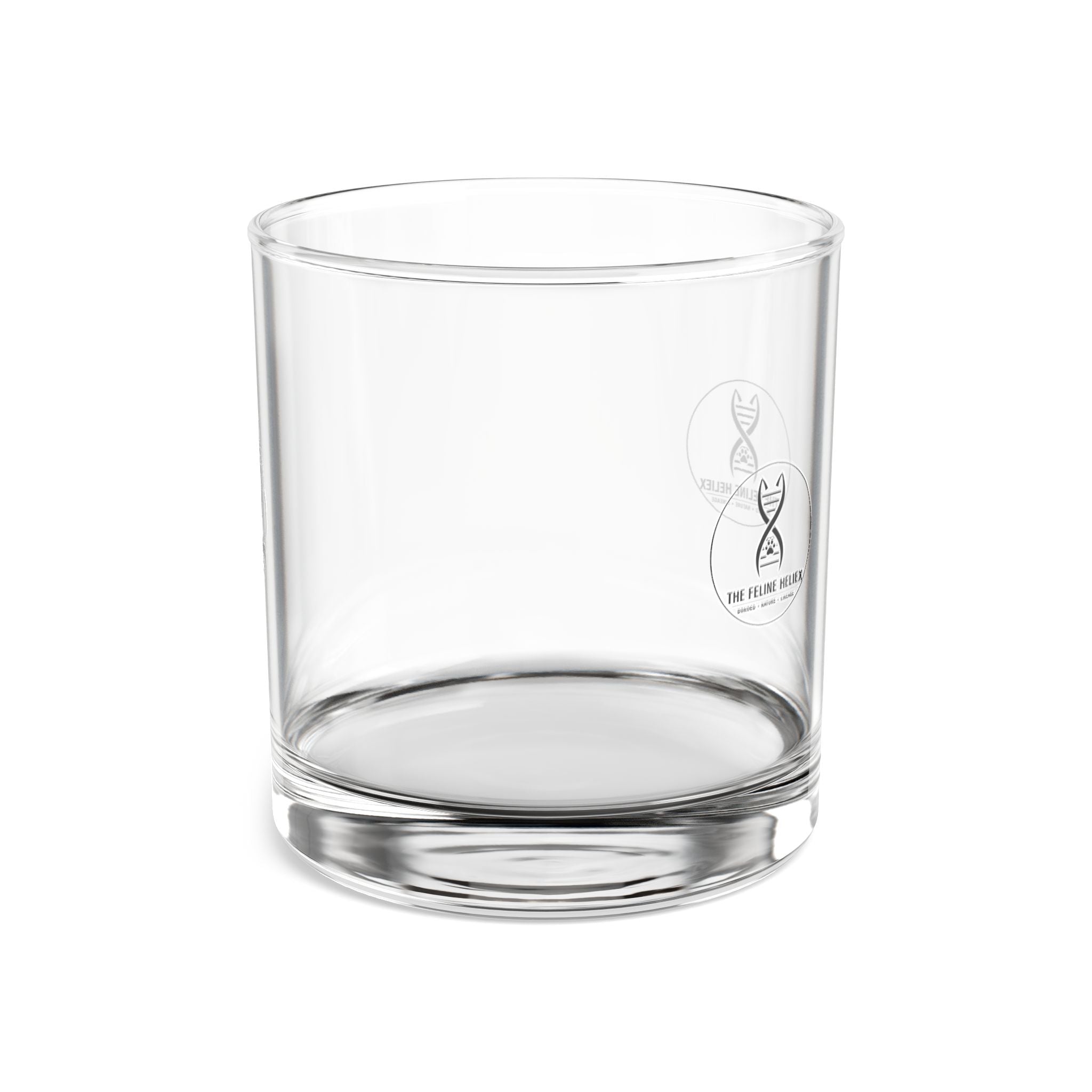 The Feline Heliex – Genetic Legacy Rocks Glass | The CatFather Genetic Division