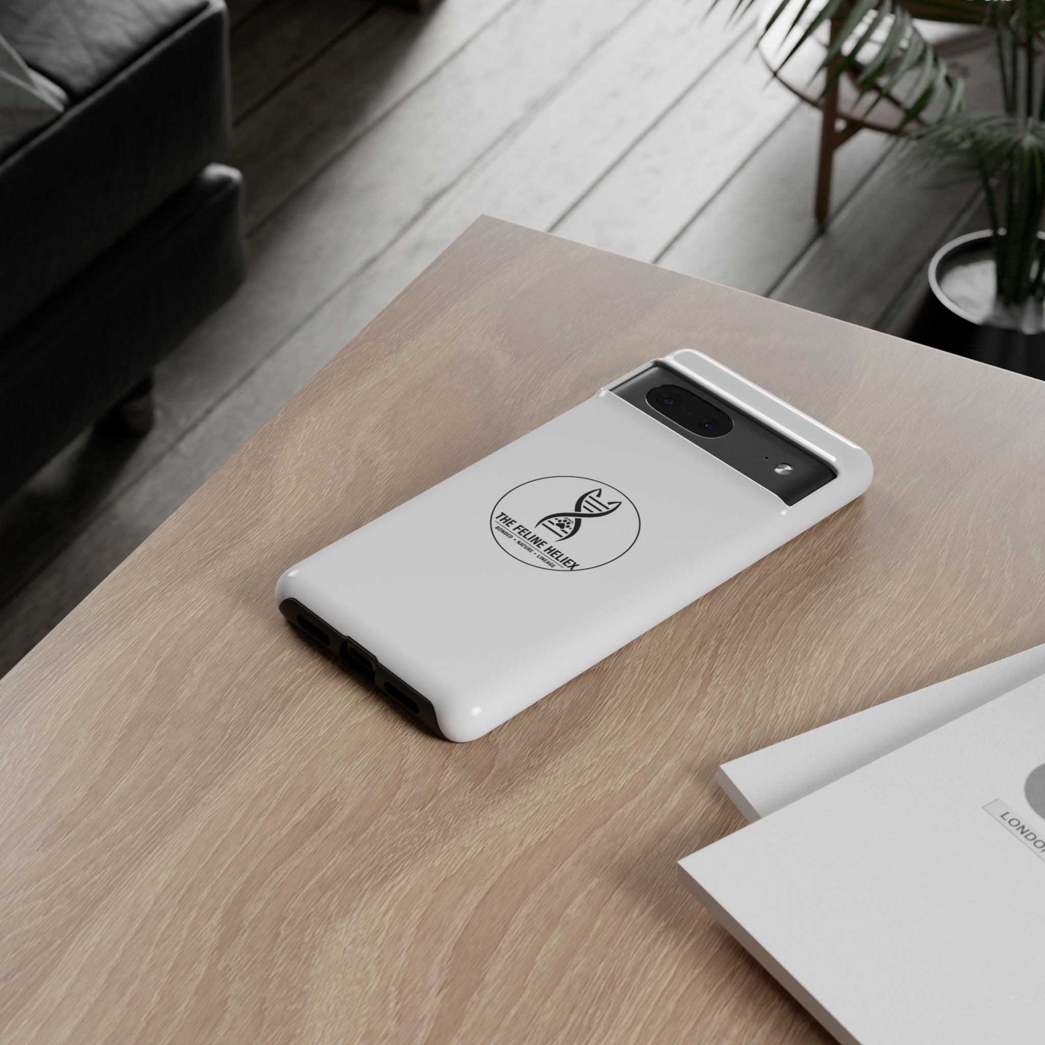 The Feline Heliex – Luxury Dual-Layer Phone Case | The CatFather Genetic Division