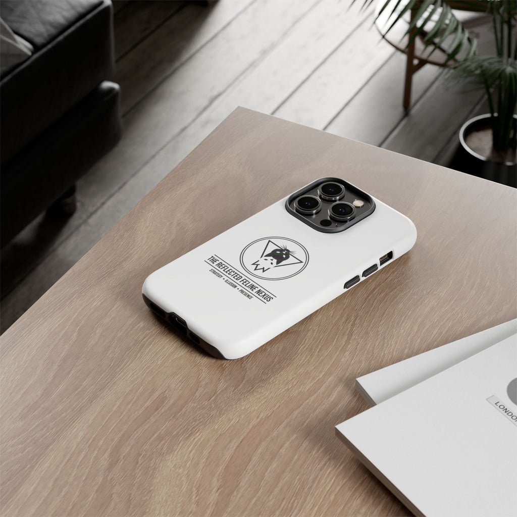 The Reflected Feline Nexus – Luxury Phone Case | The CatFather Collection