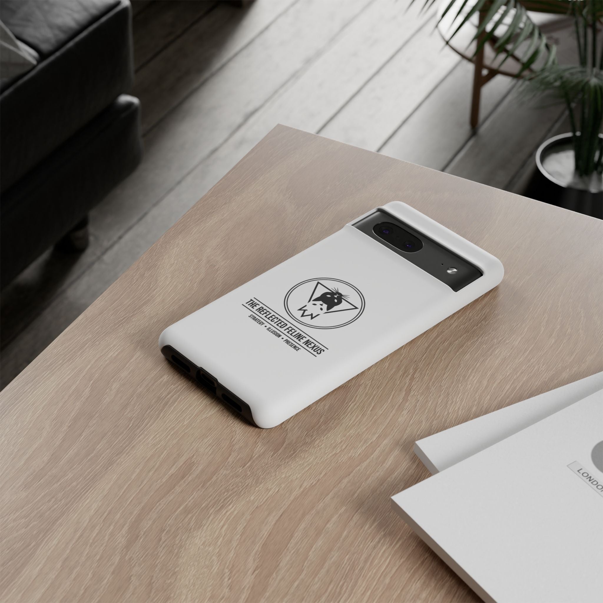 The Reflected Feline Nexus – Luxury Phone Case | The CatFather Collection