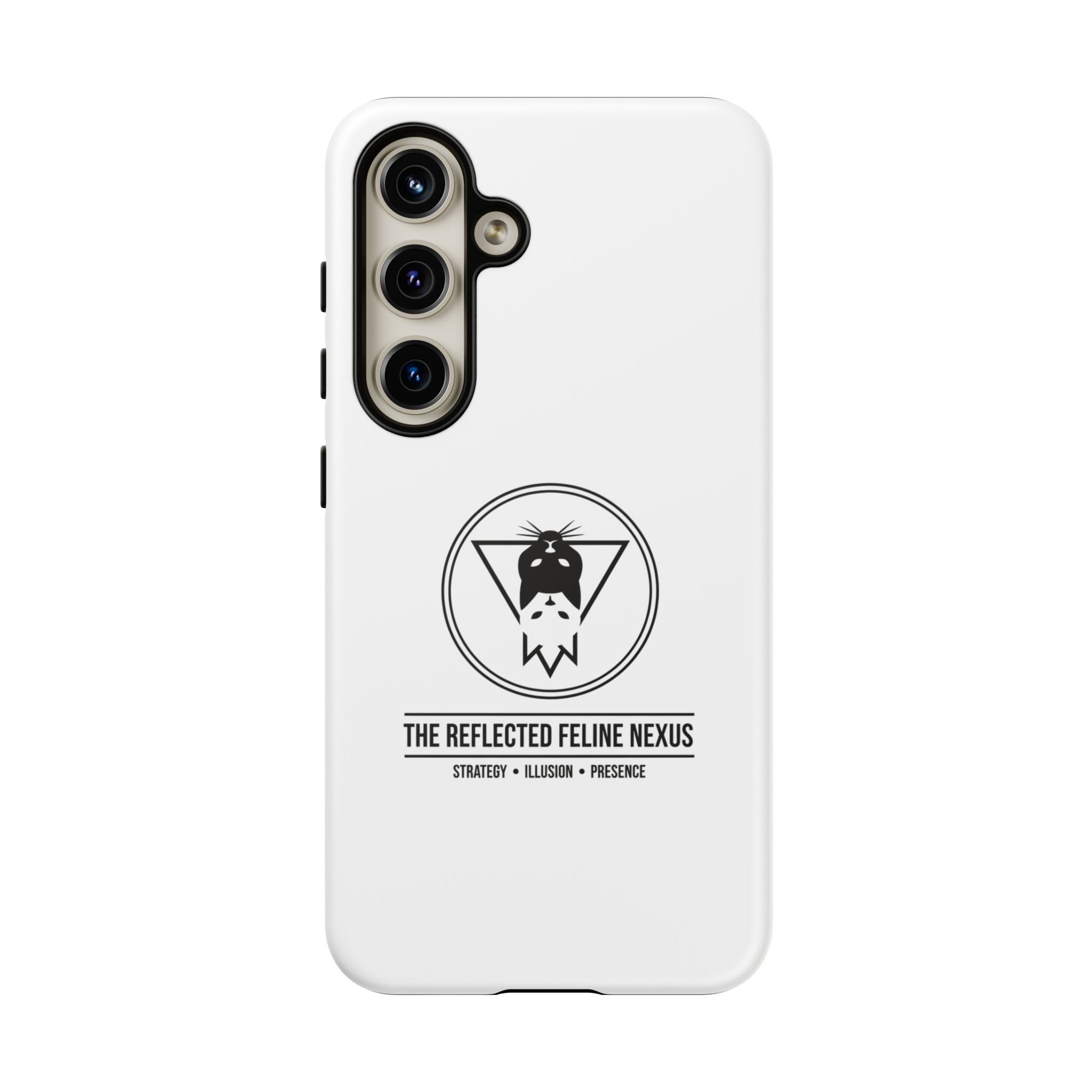 The Reflected Feline Nexus – Luxury Phone Case | The CatFather Collection