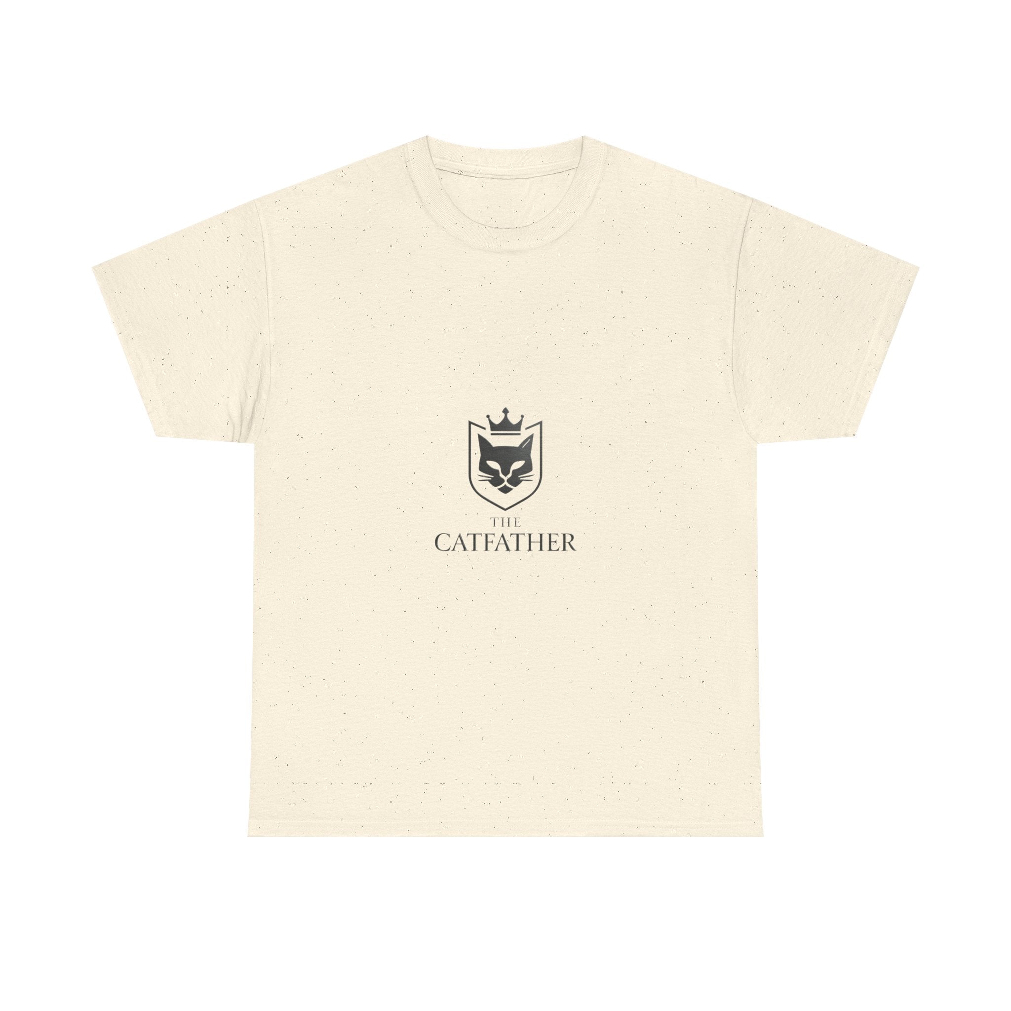 The CatFather — Minimal Crest Edition | Luxury Unisex T-Shirt, Cinematic Streetwear, Classic Mafia Cat Design