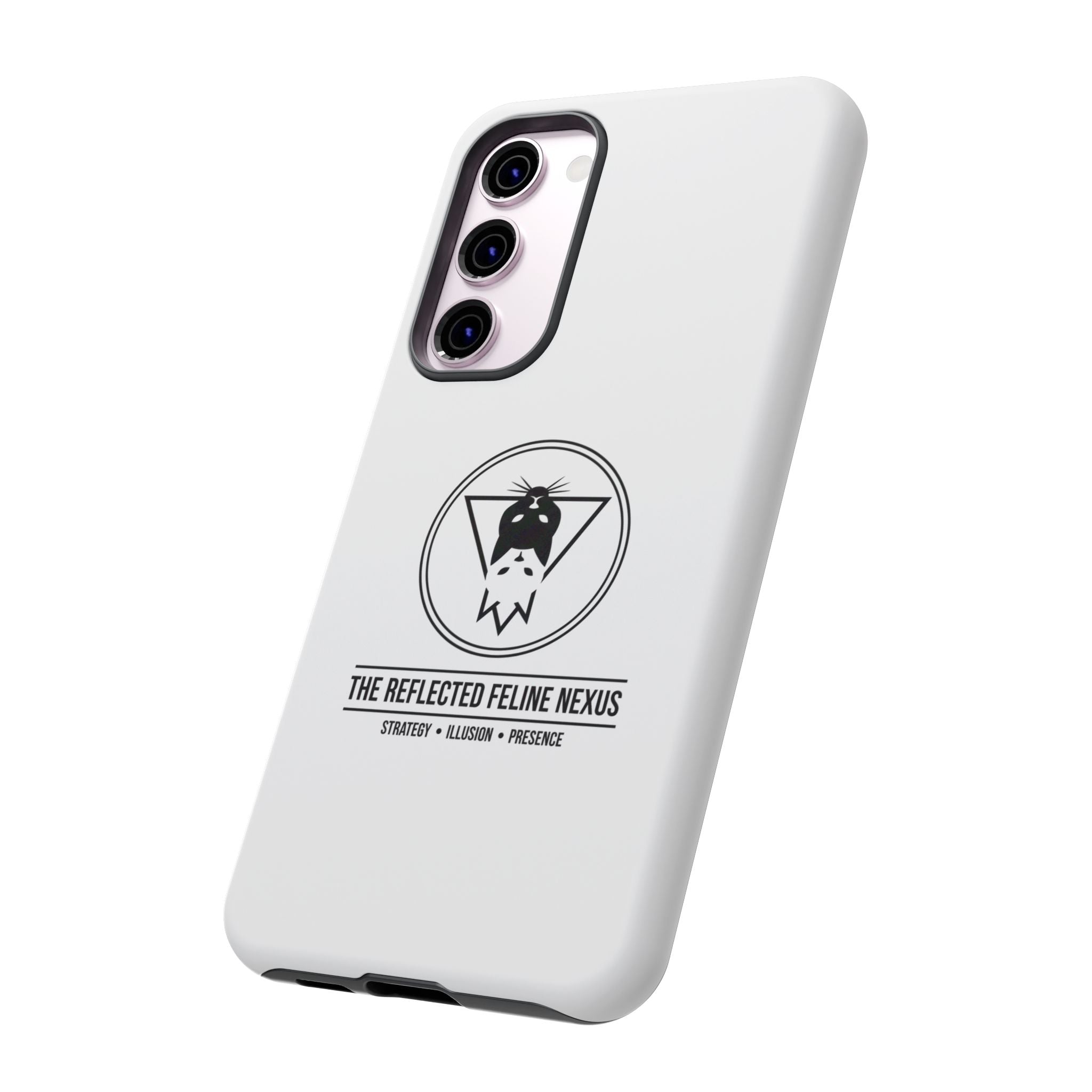 The Reflected Feline Nexus – Luxury Phone Case | The CatFather Collection