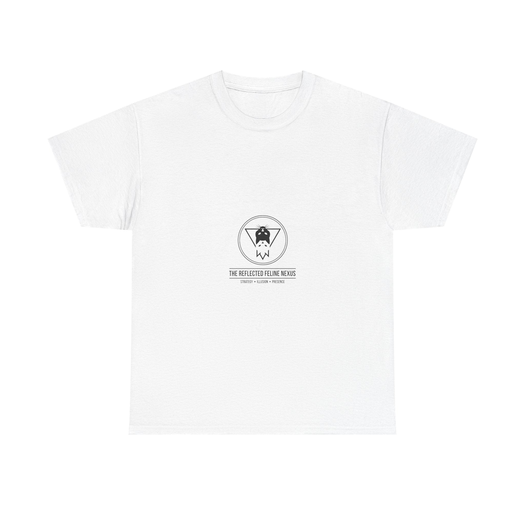 The Reflected Feline Nexus – Unisex Heavy Cotton Tee | The CatFather Philosopher Division