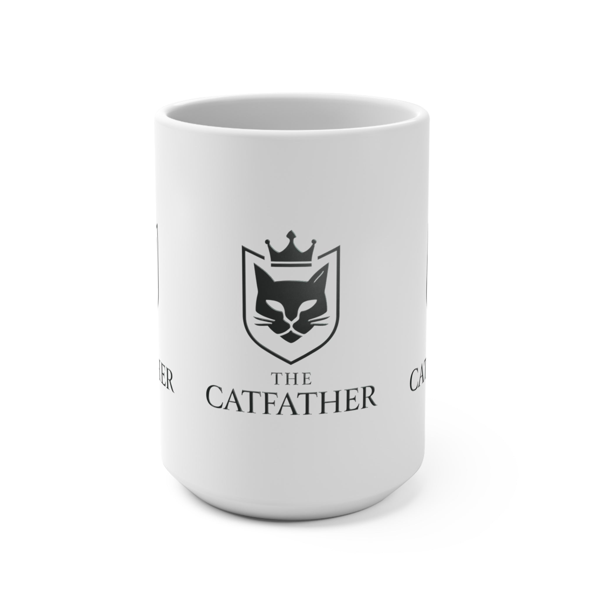 The CatFather — Luxury Ceramic Mug | 15oz Mafia Cat Coffee Cup, Cinematic Minimal Design