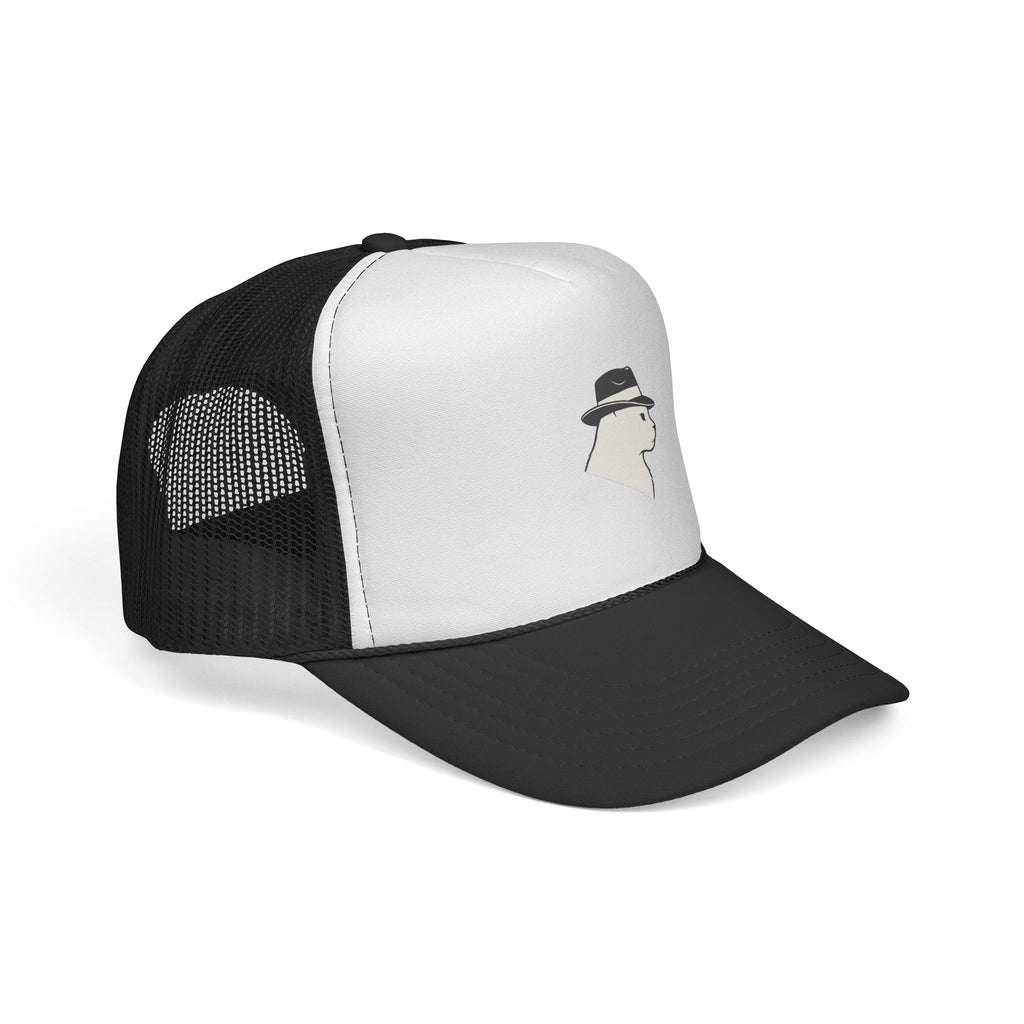 The CatFather Silent Don Cap – Minimal Mafia Edition | Black & White Trucker Style