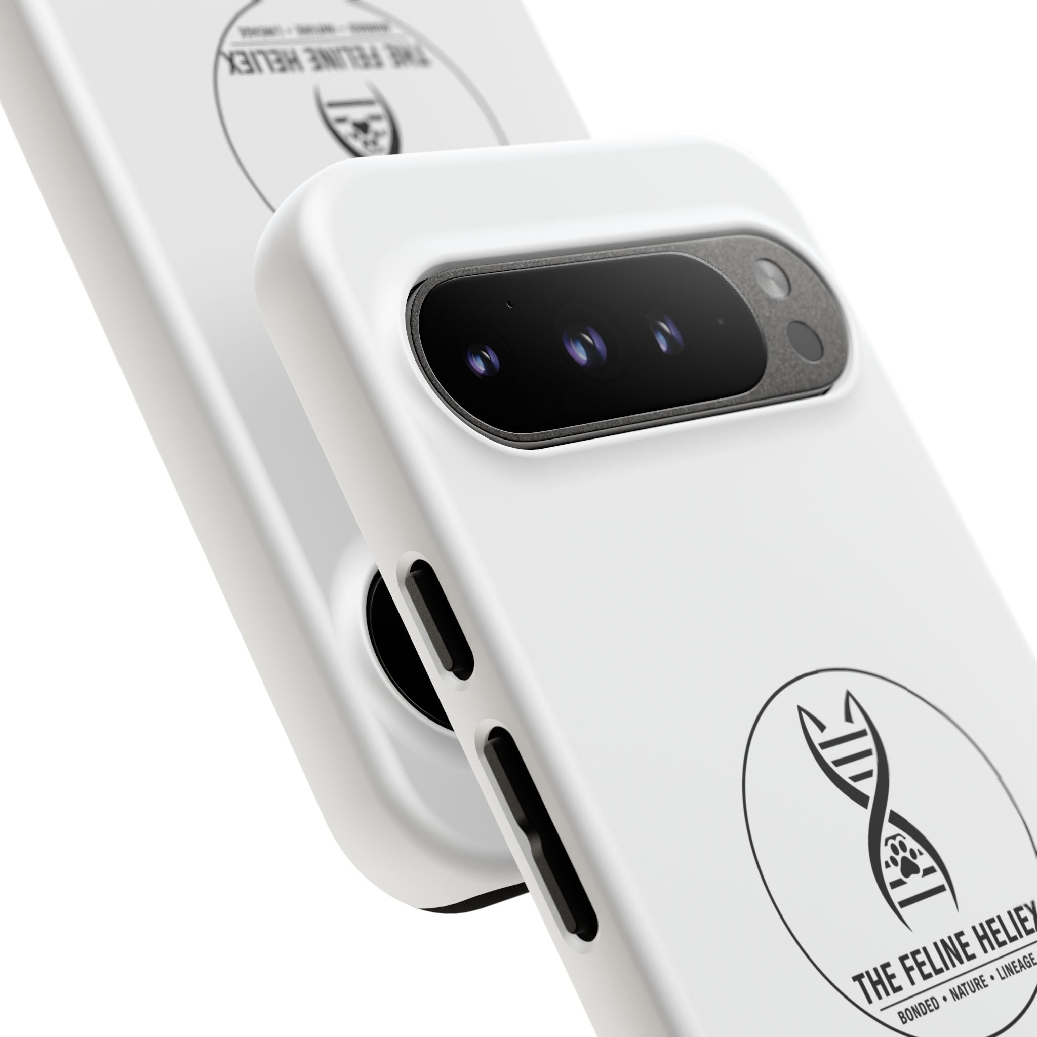 The Feline Heliex – Luxury Dual-Layer Phone Case | The CatFather Genetic Division