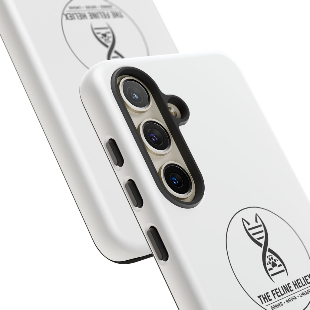 The Feline Heliex – Luxury Dual-Layer Phone Case | The CatFather Genetic Division
