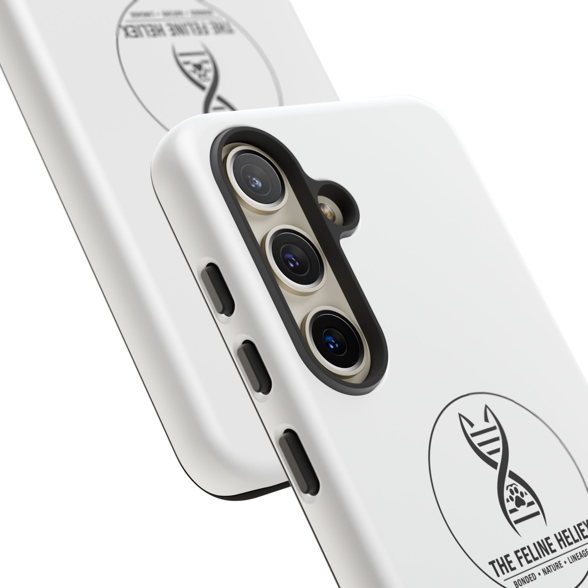 The Feline Heliex – Luxury Dual-Layer Phone Case | The CatFather Genetic Division