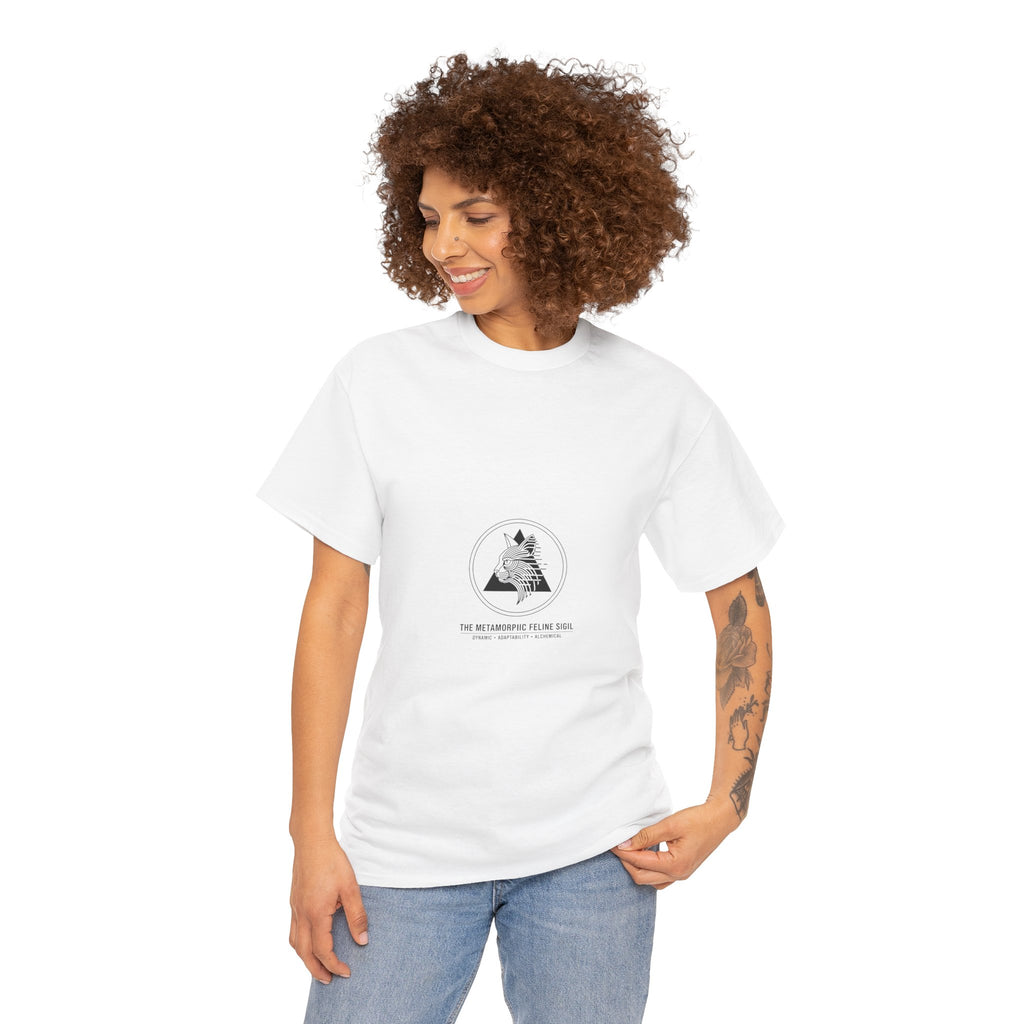 The Metamorphic Feline Soul – Evolutionary Legacy Unisex Heavy Cotton Tee | The CatFather Metamorphic Division