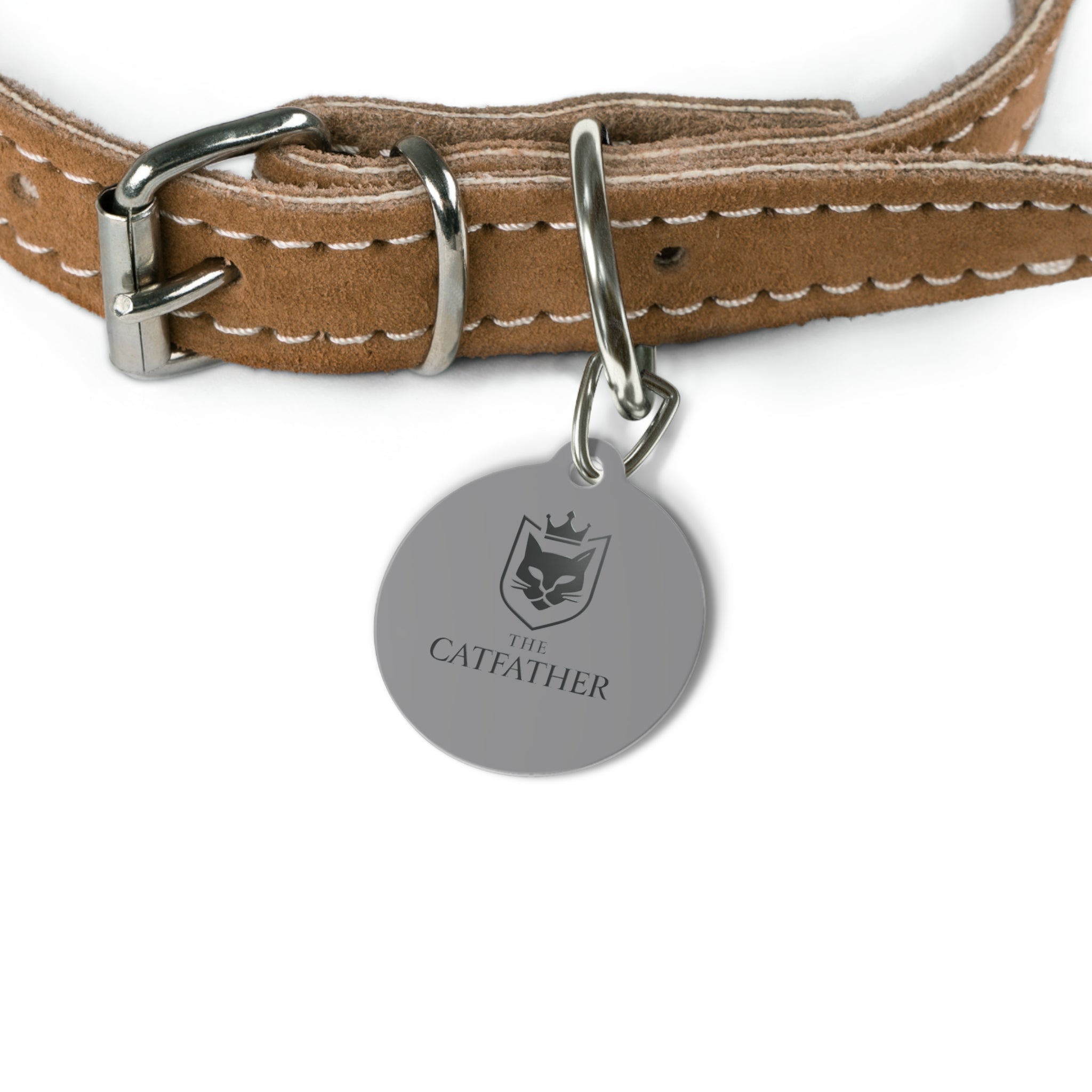 The CatFather™ Royal Emblem Pet Tag — Crown Edition