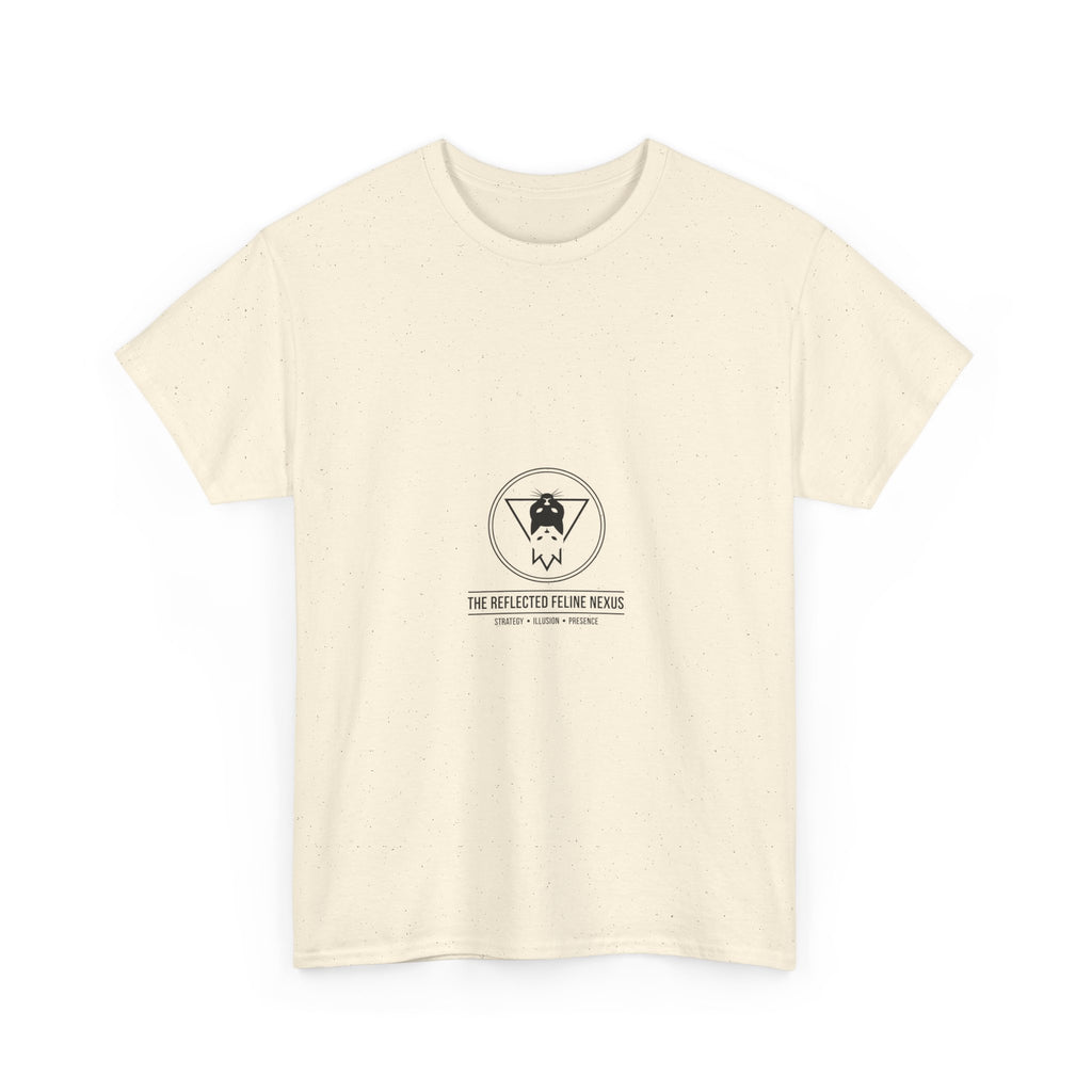 The Reflected Feline Nexus – Unisex Heavy Cotton Tee | The CatFather Philosopher Division