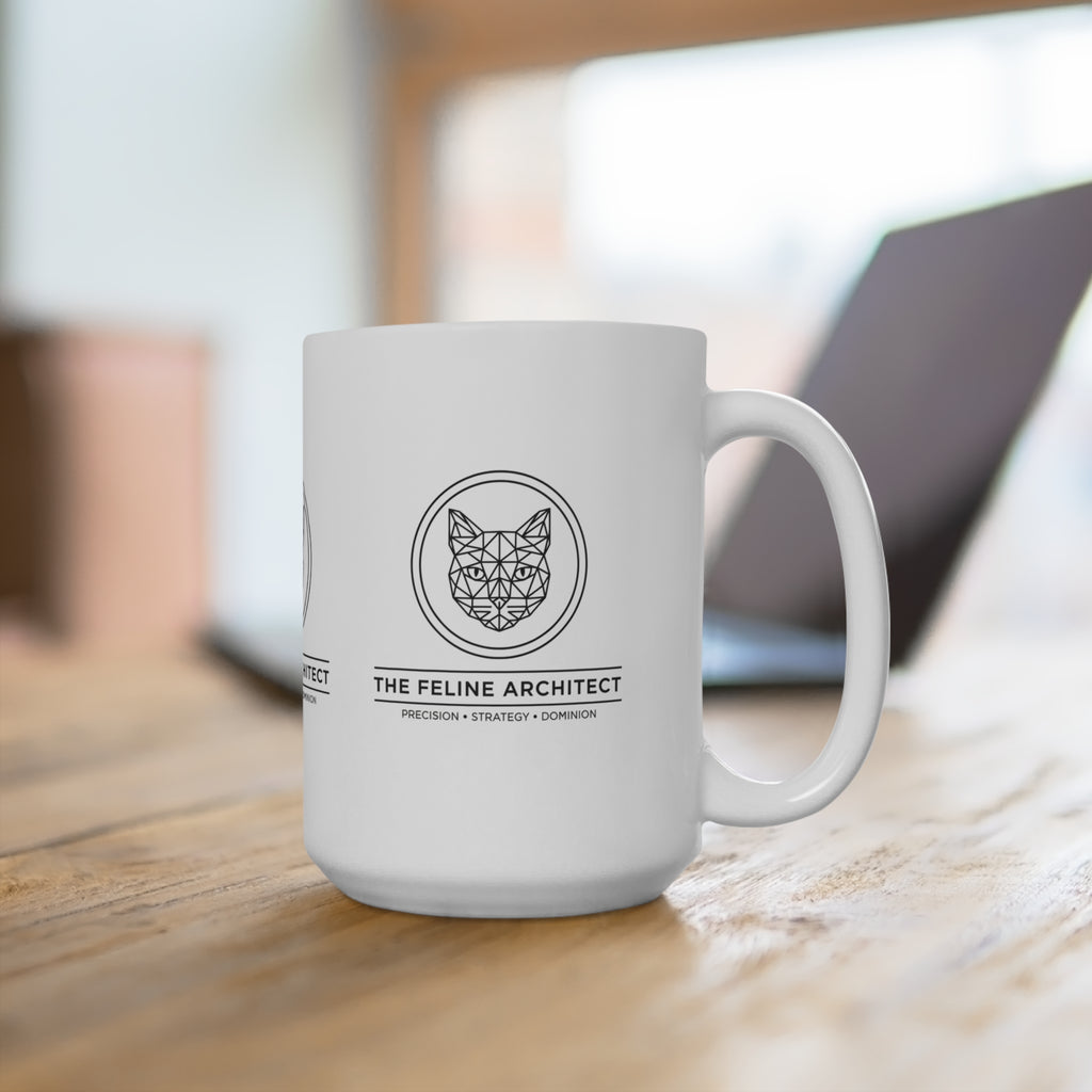 The Feline Architect Mug | CatFather Universe | Strategic Brew Edition