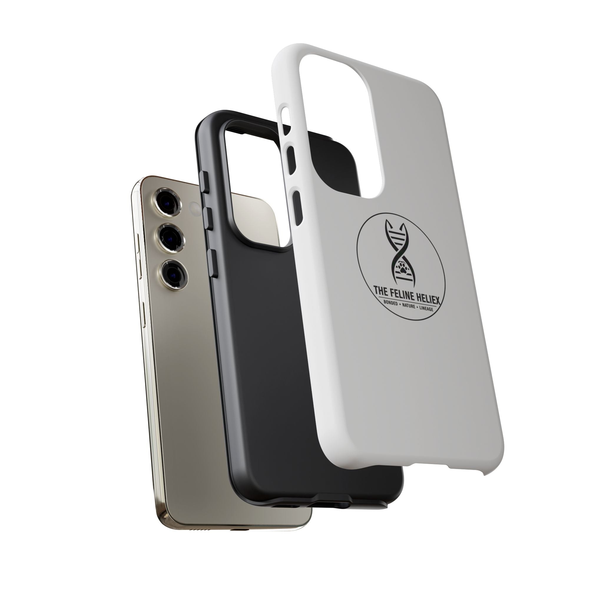 The Feline Heliex – Luxury Dual-Layer Phone Case | The CatFather Genetic Division