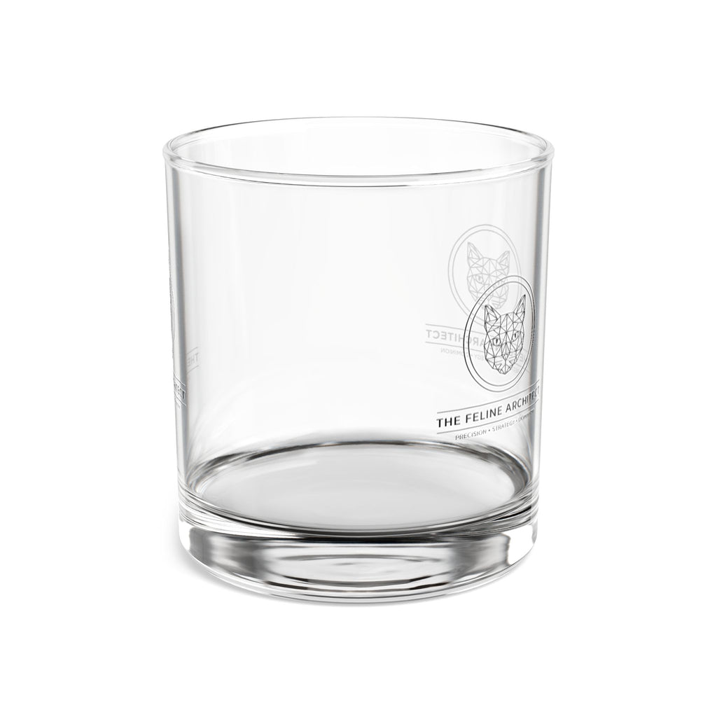 The Feline Architect Rocks Glass | CatFather Universe | Strategic Edition (10oz)