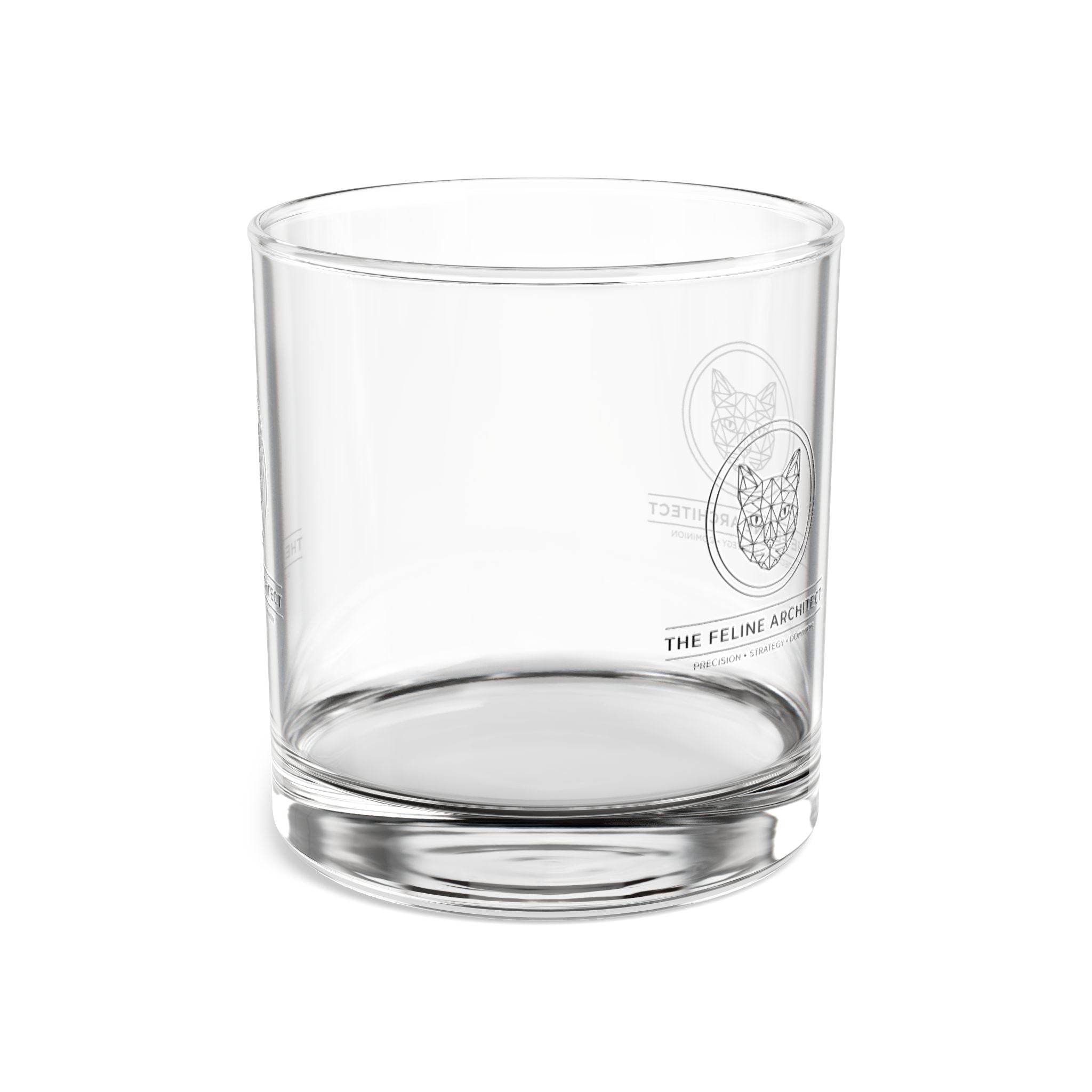 The Feline Architect Rocks Glass | CatFather Universe | Strategic Edition (10oz)