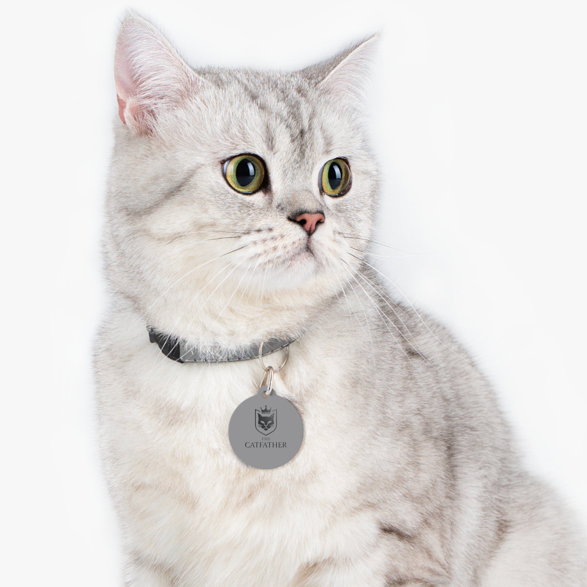 The CatFather™ Royal Emblem Pet Tag — Crown Edition