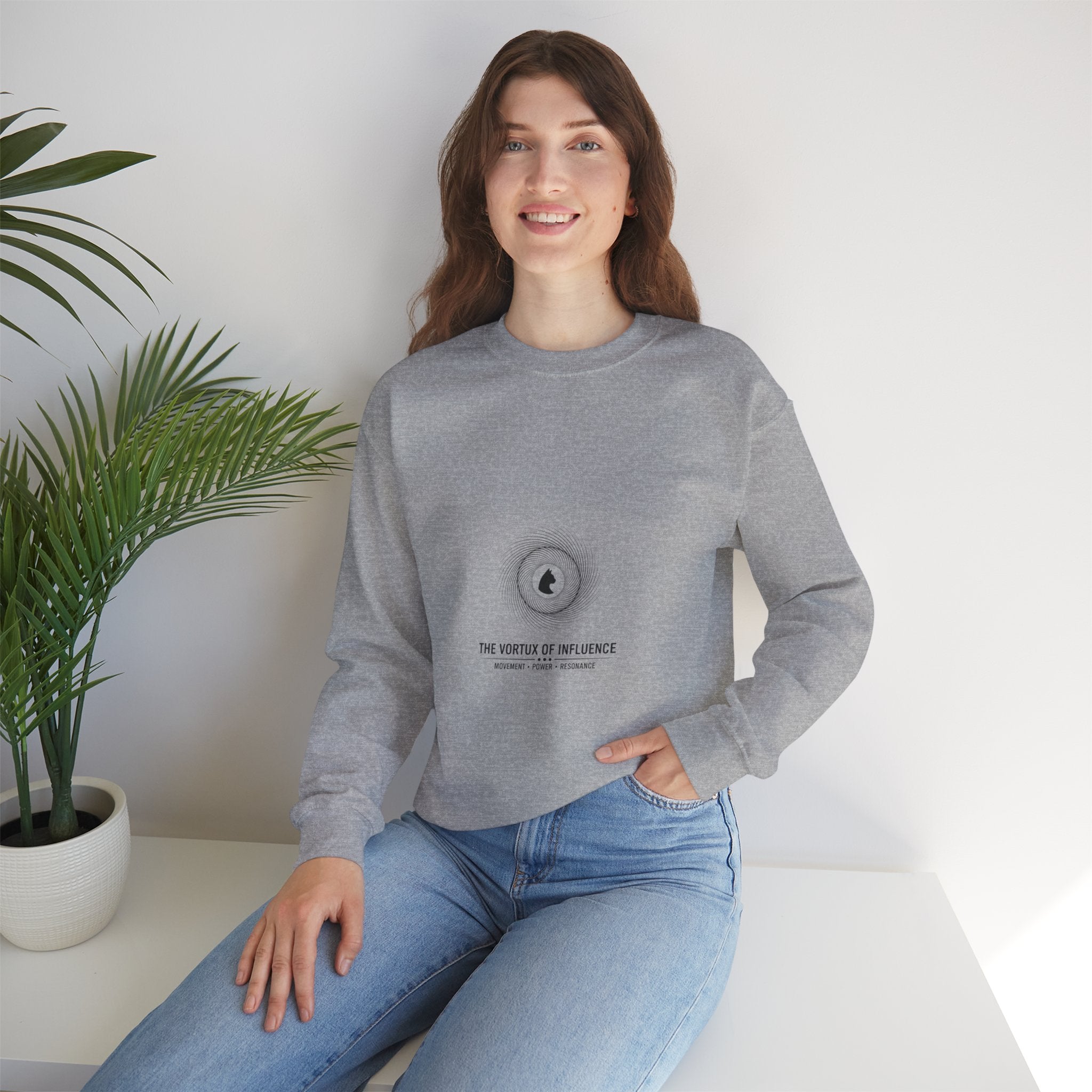 The Vortex of Influence – Unisex Crewneck Sweatshirt | The CatFather Collection