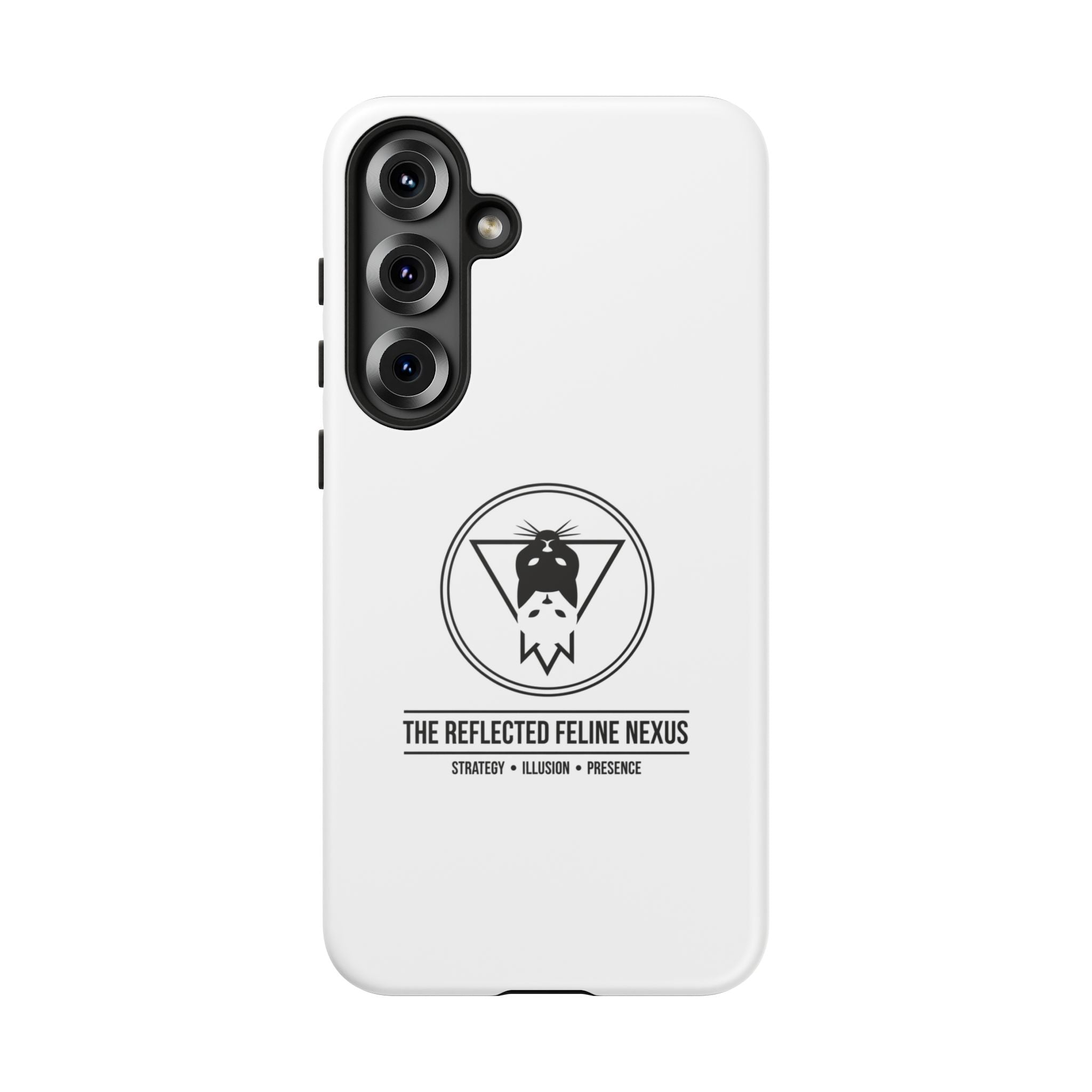 The Reflected Feline Nexus – Luxury Phone Case | The CatFather Collection