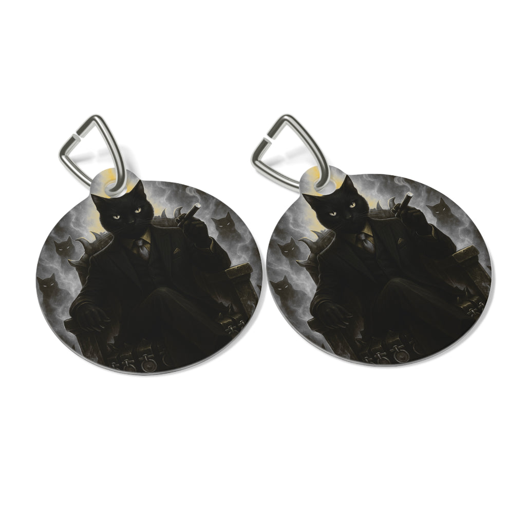 The CatFather™ “Throne of Shadows” Personalized Cinematic Tag | Dual-Side Edition