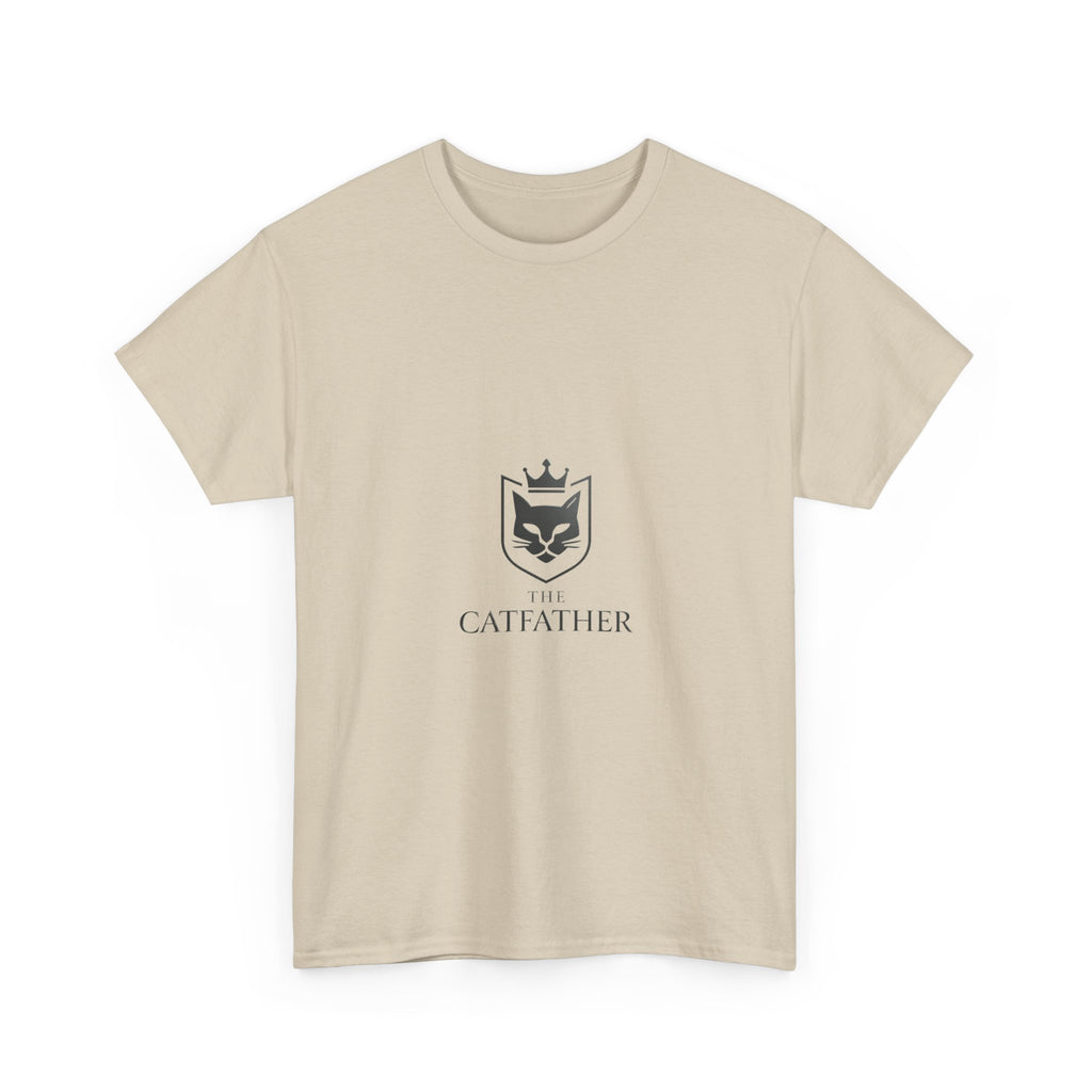 The CatFather — Minimal Crest Edition | Luxury Unisex T-Shirt, Cinematic Streetwear, Classic Mafia Cat Design