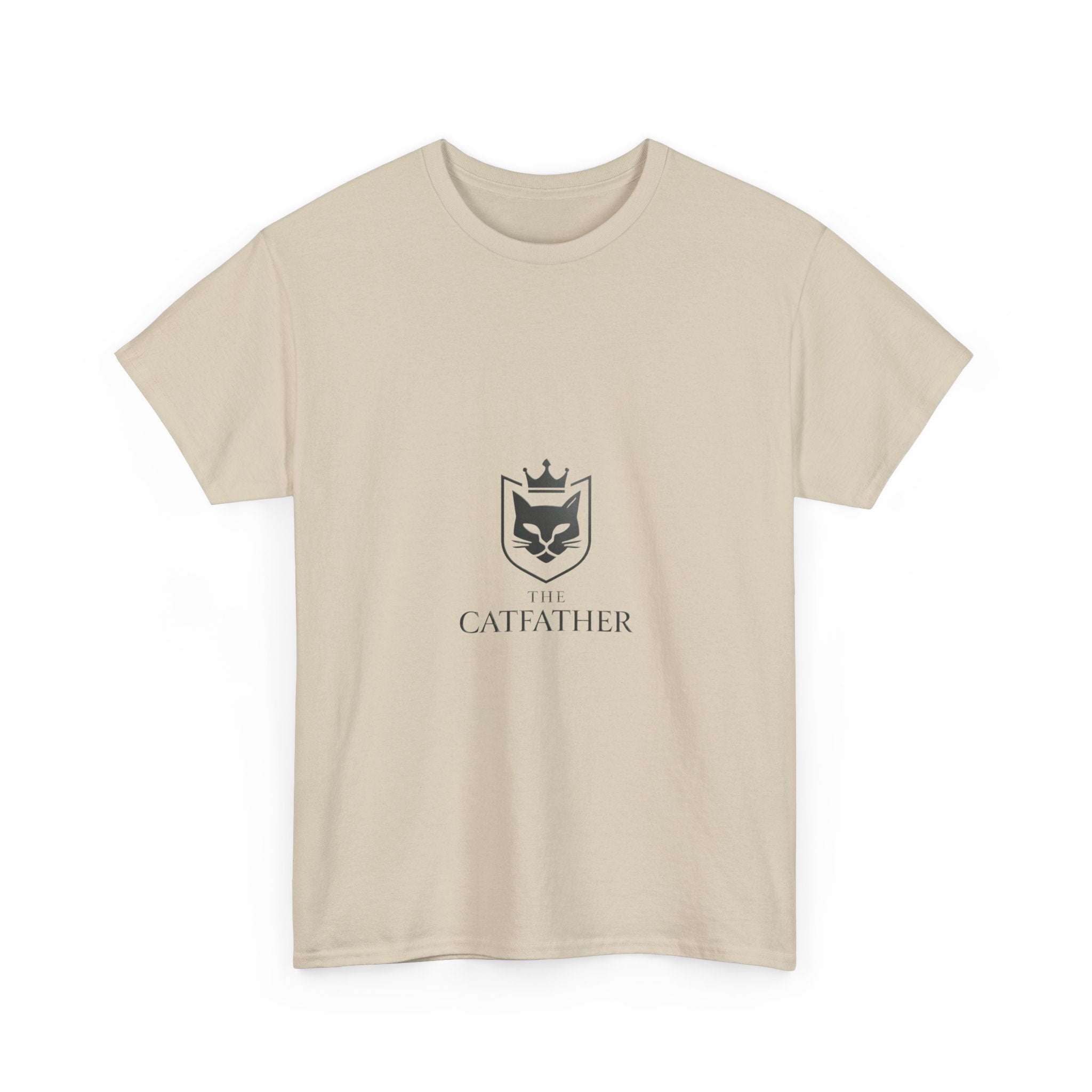 The CatFather — Minimal Crest Edition | Luxury Unisex T-Shirt, Cinematic Streetwear, Classic Mafia Cat Design