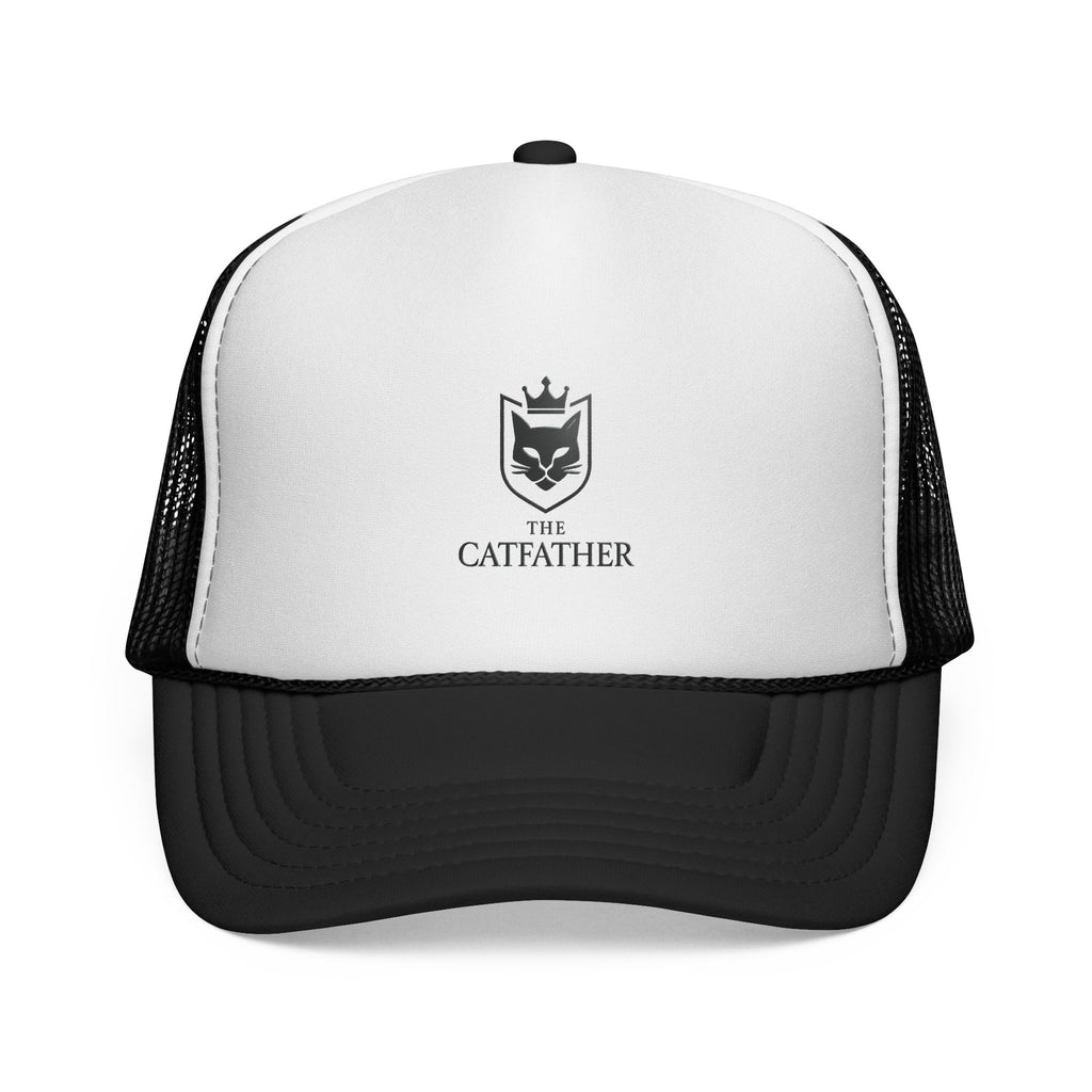 The CatFather — Mafia Trucker Cap | Luxury Streetwear Hat for Cat Lovers, Cinematic Pet Fashion, Limited Edition