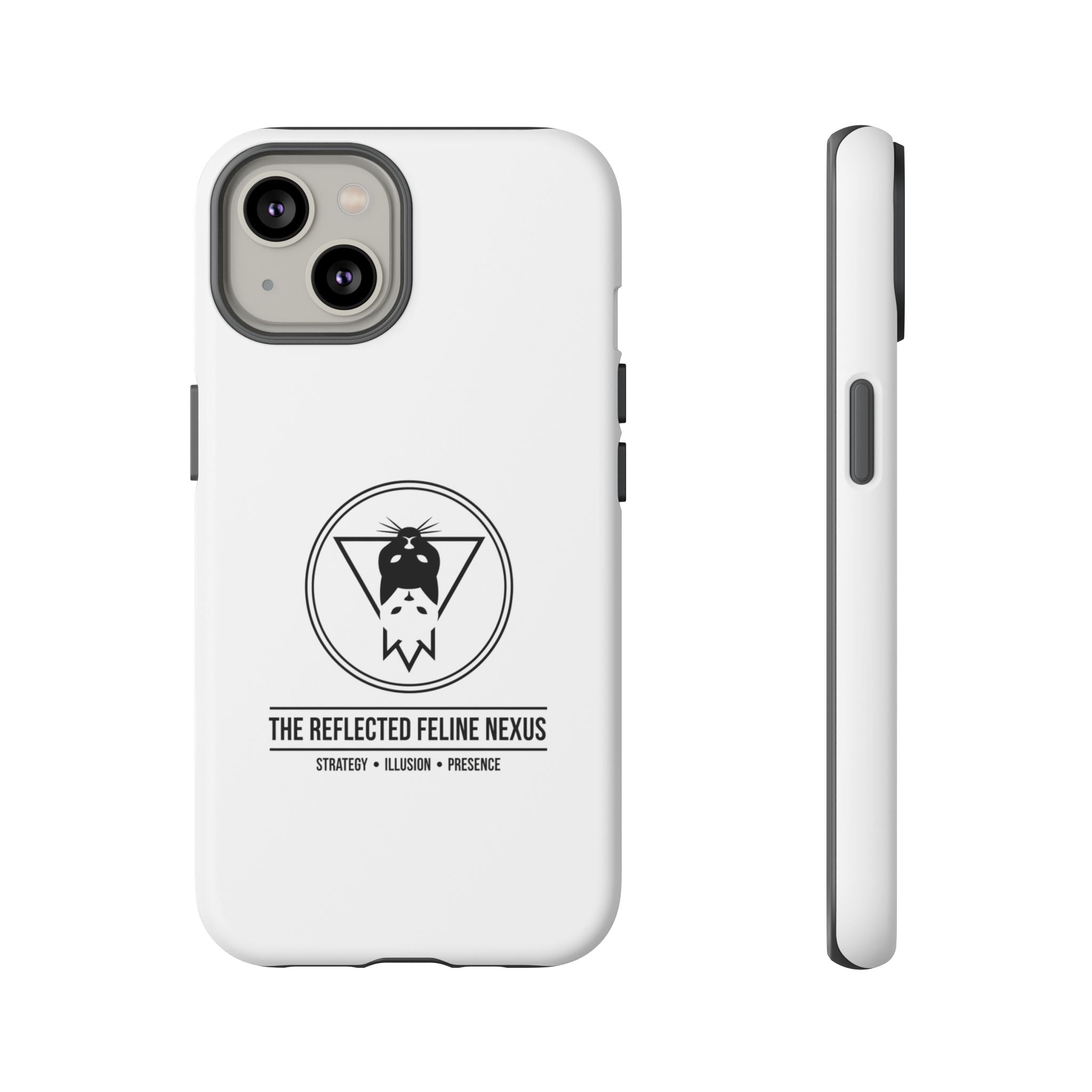 The Reflected Feline Nexus – Luxury Phone Case | The CatFather Collection