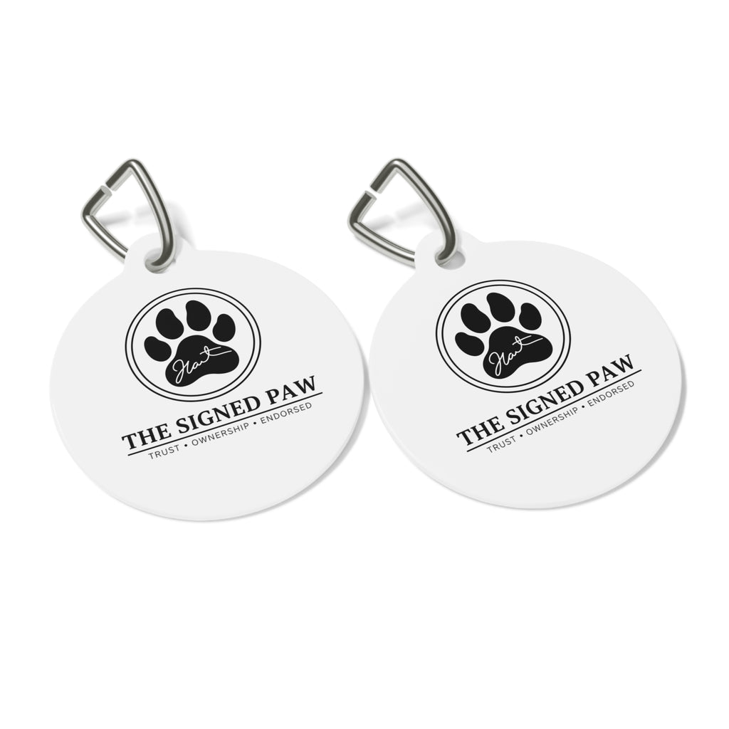 The CatFather™ “Signed Paw” Pet Tag — Trust, Companionship & Obedience Edition