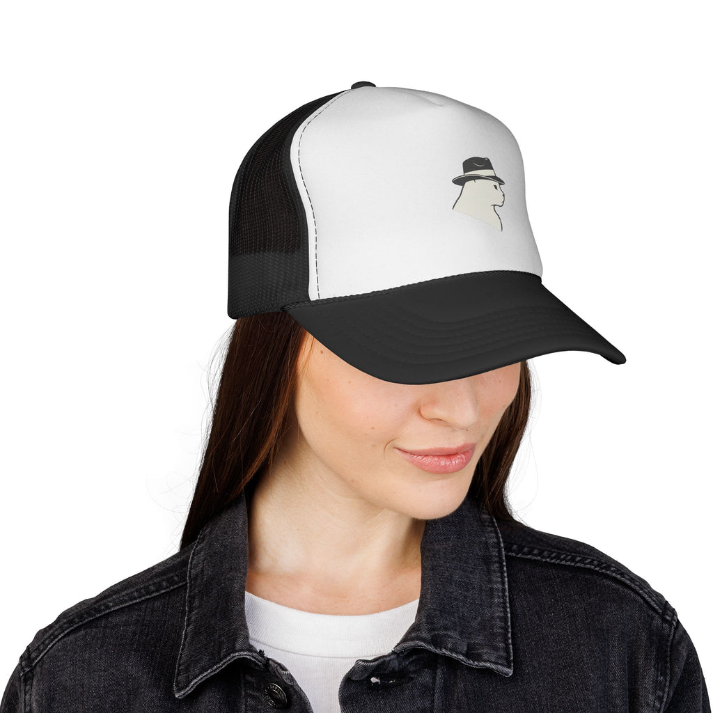 The CatFather Silent Don Cap – Minimal Mafia Edition | Black & White Trucker Style