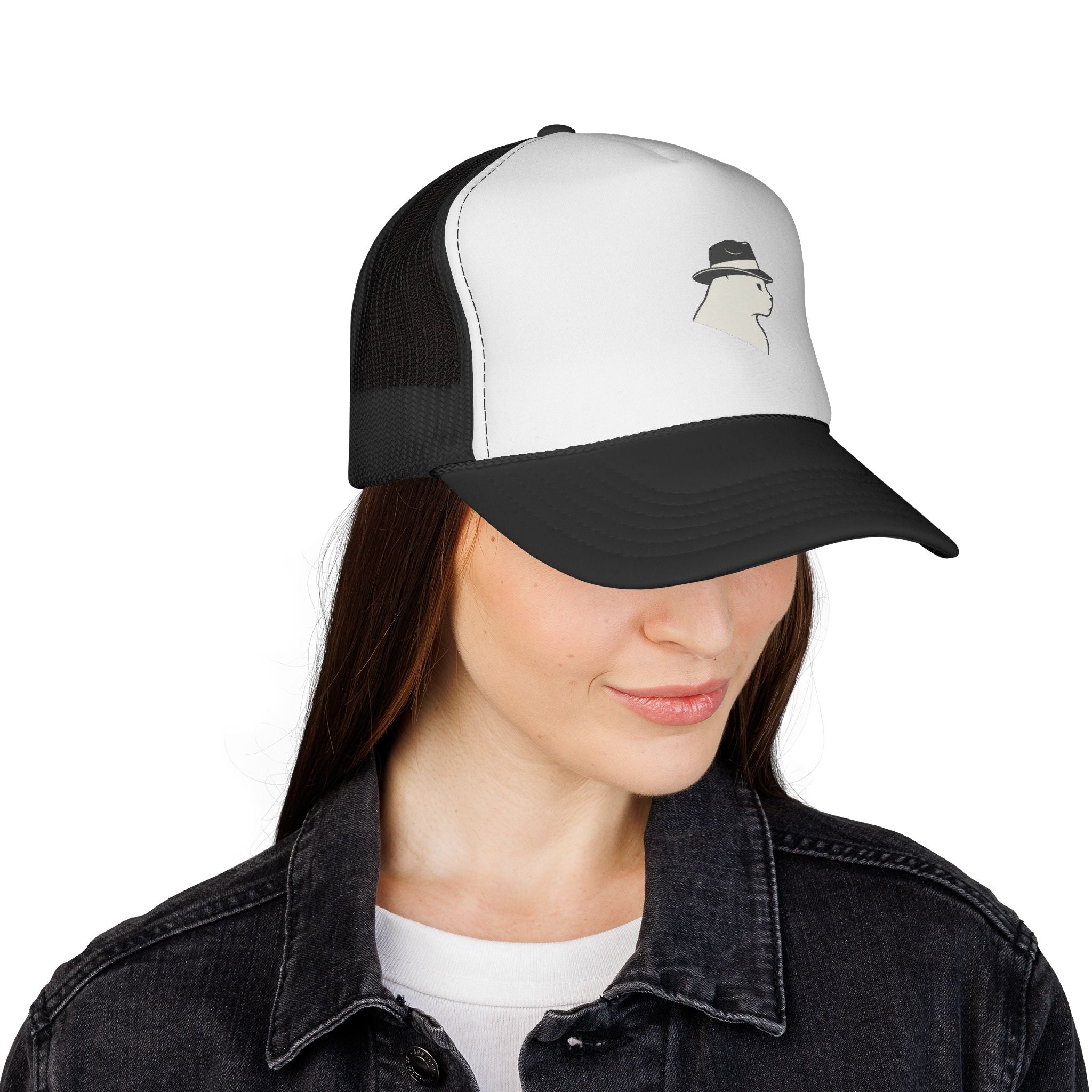 The CatFather Silent Don Cap – Minimal Mafia Edition | Black & White Trucker Style