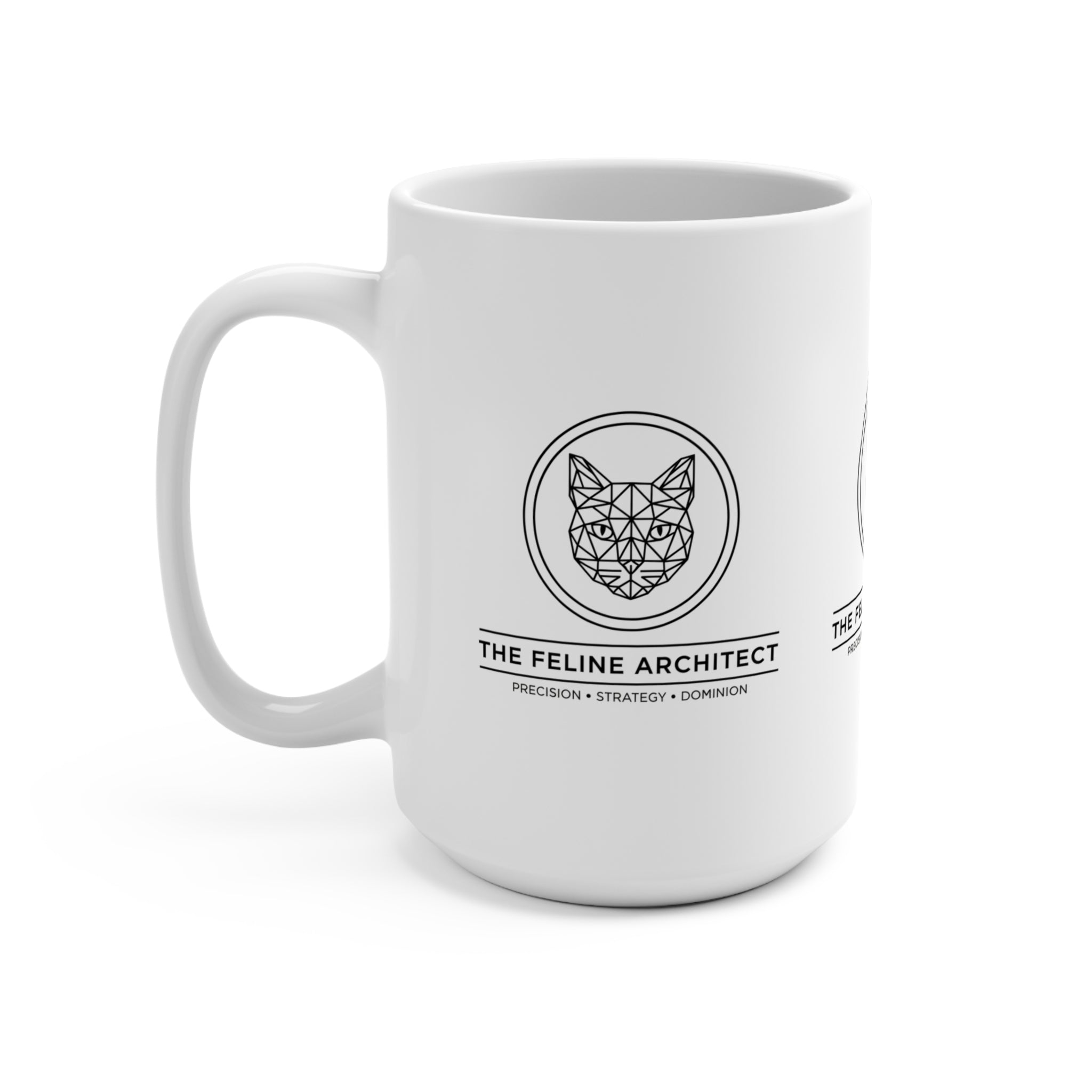 The Feline Architect Mug | CatFather Universe | Strategic Brew Edition